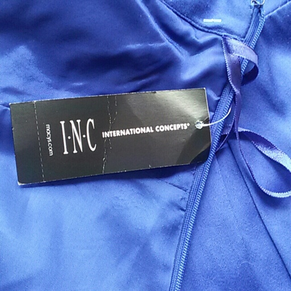 SALE! I.N.C  Regal blue dress size 16 - Picture 7 of 7